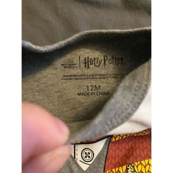 Harry Potter Gryffindor Baby Onesie Dress 12M Black Unisex - Picture 5 of 5